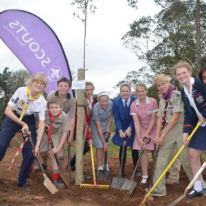 joint uper-highway scout and school tree planting
