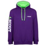 hoodie purple and green no zip