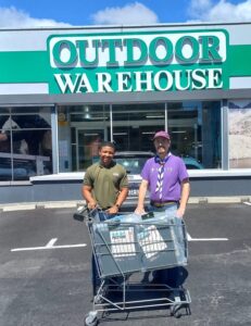 Senior Cub Camp support Outdoor Warehouse