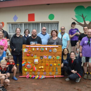 Scout team with children and parents